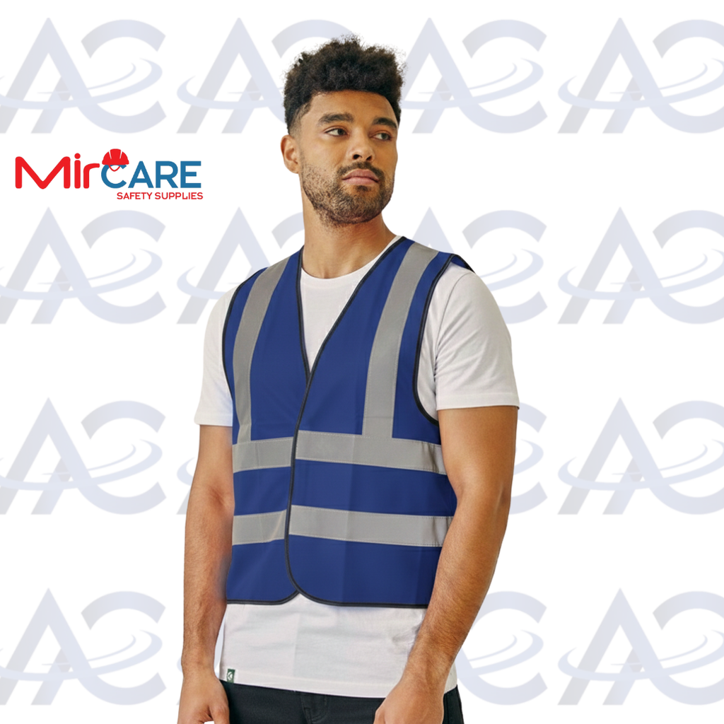 No Pocket VELCRO Safety Vest - Blue