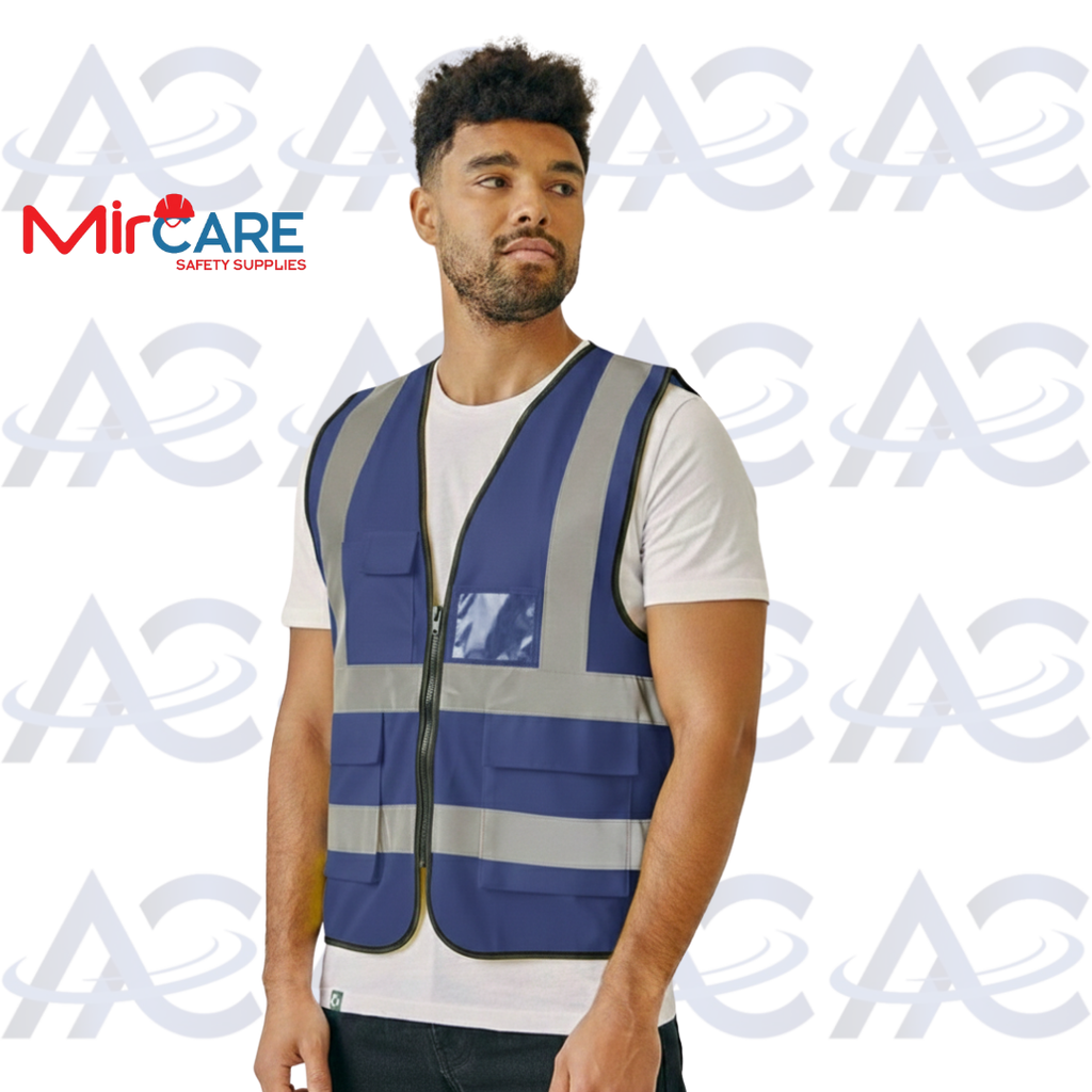 3 Pocket + ID Safety Vest - Blue