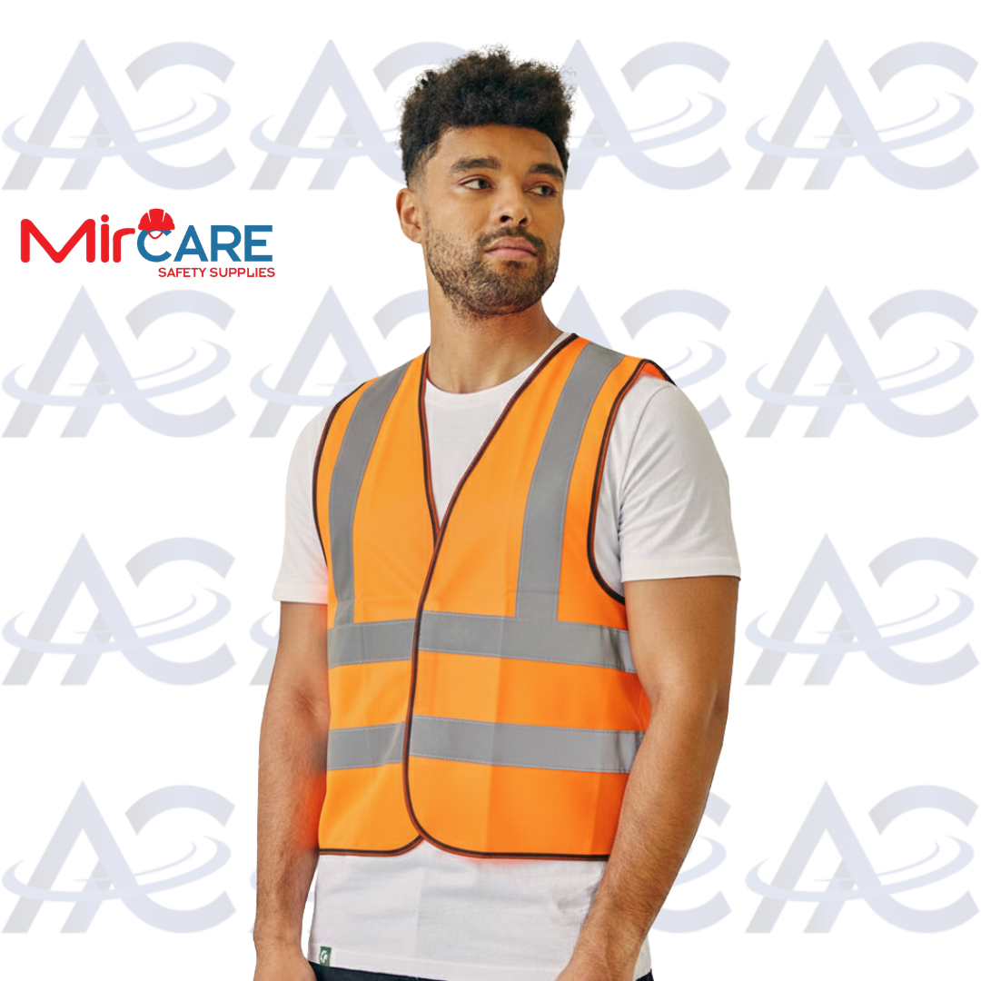 No Pocket VELCRO Safety Vest - Orange