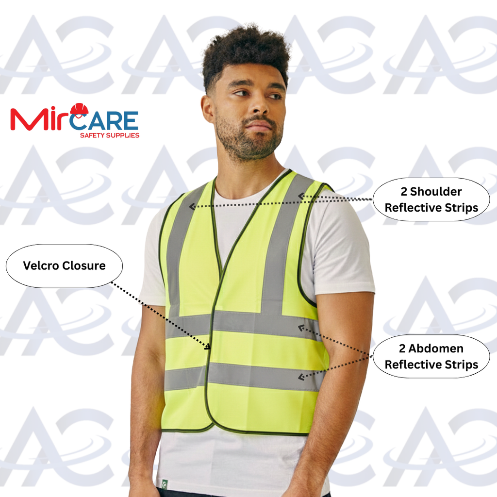 No Pocket VELCRO Safety Vest - Yellow