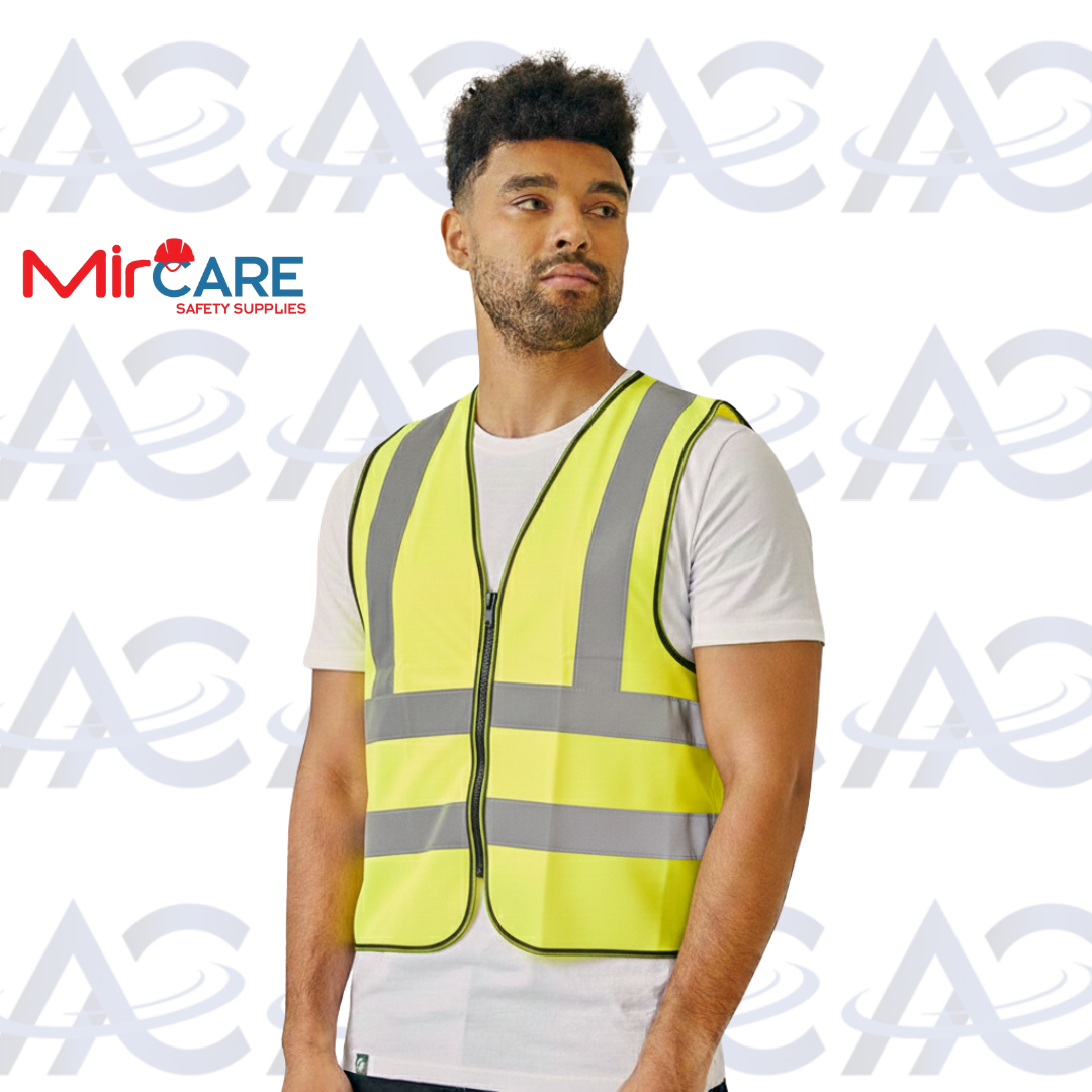 No Pocket ZIPPER Safety Vest - Yellow