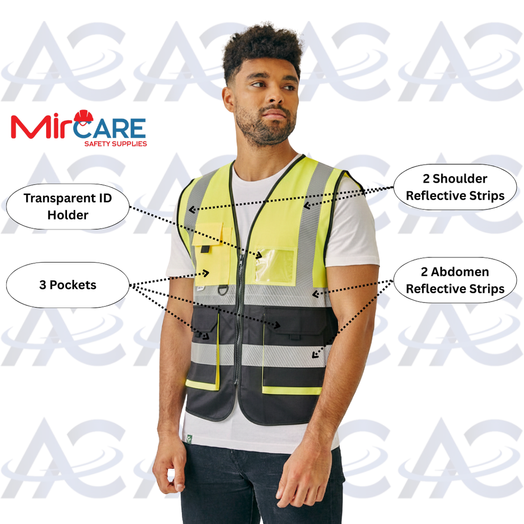 Two-Color Safety Vest - Yellow Black