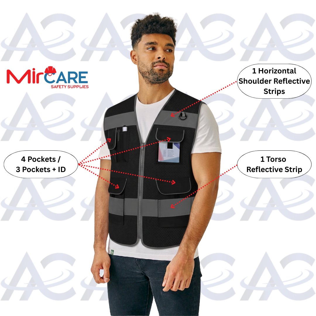 Engineer Safety Vest - Black