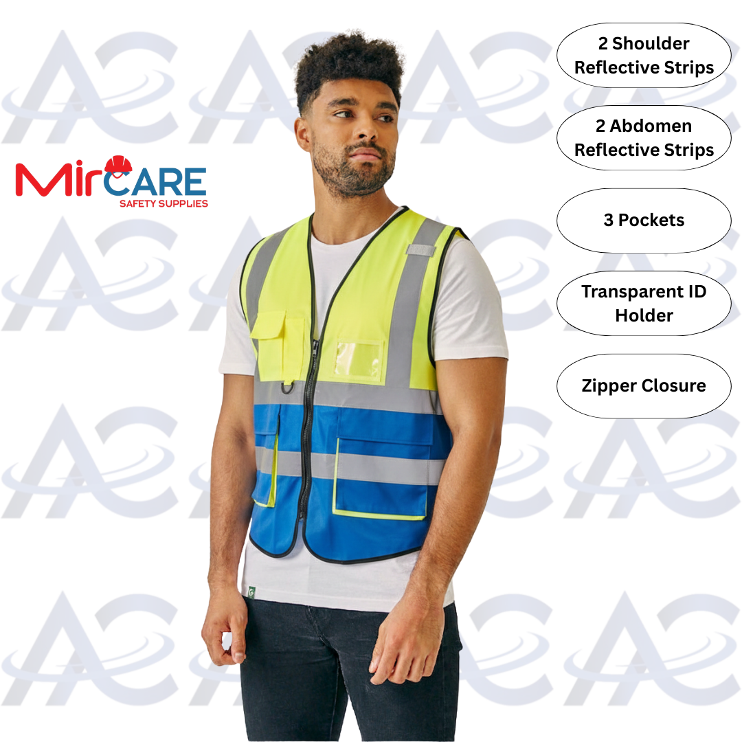 Two-Color Safety Vest - Yellow Blue