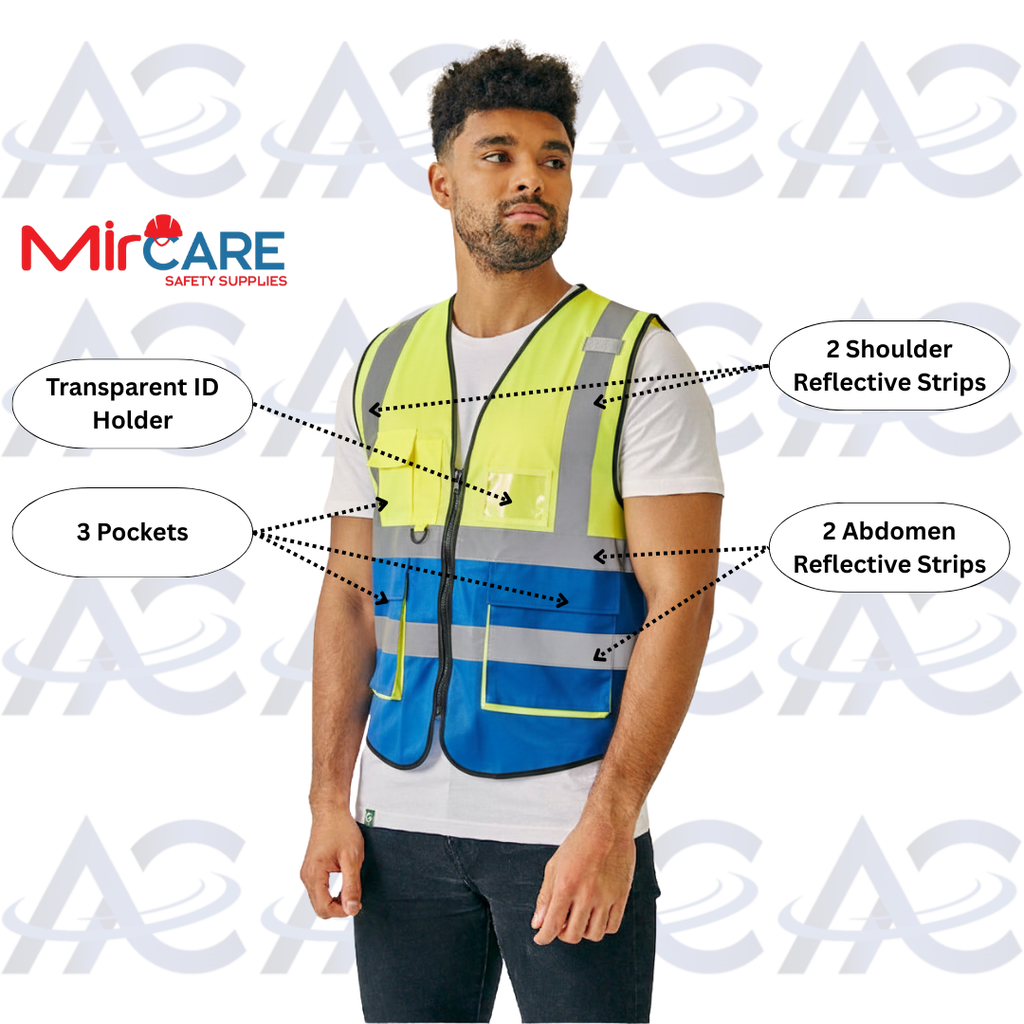 Two-Color Safety Vest - Yellow Blue